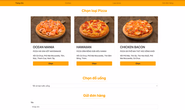 Dự án Pizza Online Store